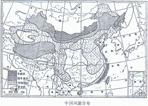 我國風(fēng)能資源的分布