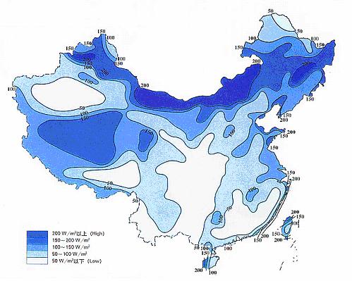 內(nèi)蒙古和甘肅北部風(fēng)能資源區(qū)